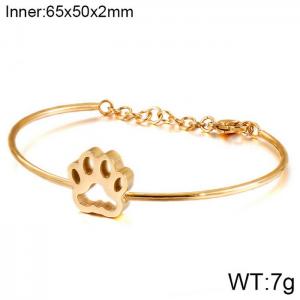 Stainless Steel Gold-plating Bangle - KB117748-KHY