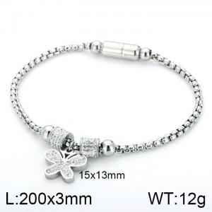 Stainless Steel Stone Bracelet - KB117769-KFC