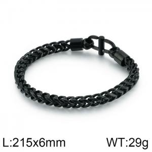 Stainless Steel Black-plating Bracelet - KB117772-KFC