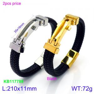 Leather Bracelet - KB117789-KFC