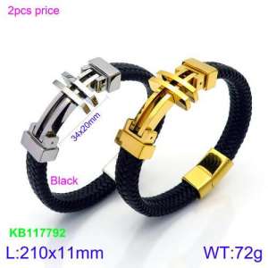 Leather Bracelet - KB117792-KFC