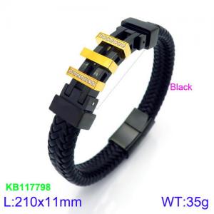 Leather Bracelet - KB117798-KFC