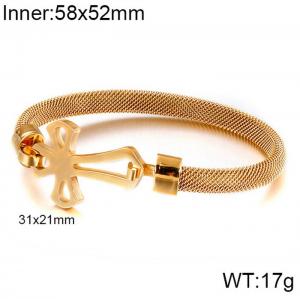 Stainless Steel Gold-plating Bangle - KB117806-KFC