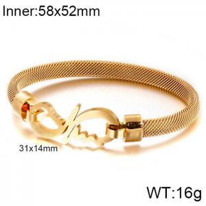 Stainless Steel Gold-plating Bangle - KB117810-KFC