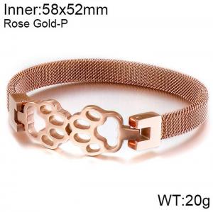 Stainless Steel Rose Gold-plating Bangle - KB117815-KFC