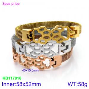 Stainless Steel Rose Gold-plating Bangle - KB117816-KFC