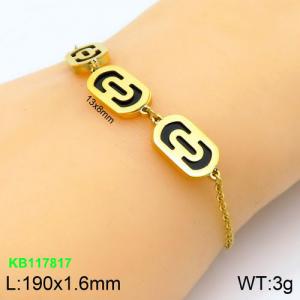 Stainless Steel Gold-plating Bracelet - KB117817-KSP