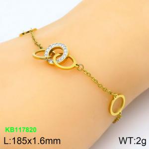 Stainless Steel Stone Bracelet - KB117820-KSP