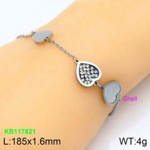 Stainless Steel Stone Bracelet - KB117821-KSP