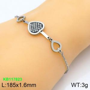 Stainless Steel Stone Bracelet - KB117823-KSP