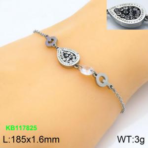 Stainless Steel Stone Bracelet - KB117825-KSP