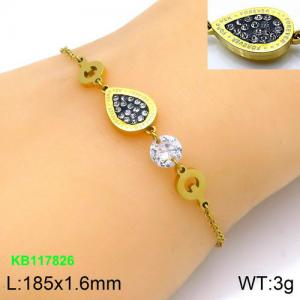 Stainless Steel Stone Bracelet - KB117826-KSP