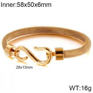 Stainless Steel Gold-plating Bangle - KB117985-KFC