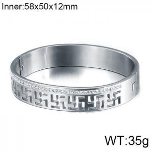 Stainless Steel Stone Bangle - KB118001-KFC