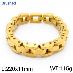 Stainless Steel Gold-plating Bracelet - KB118367-KFC