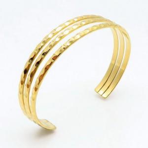 Stainless Steel Gold-plating Bangle - KB118387-SO