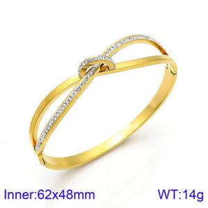 Stainless Steel Stone Bangle - KB118436-KSP