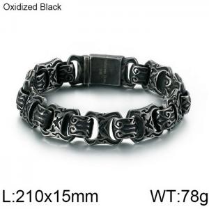 Stainless Steel Bracelet(Men) - KB118449-BDJX