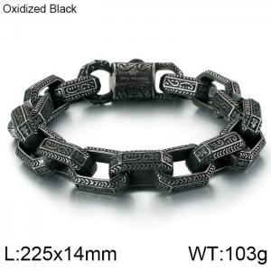 Stainless Steel Bracelet(Men) - KB118450-BDJX