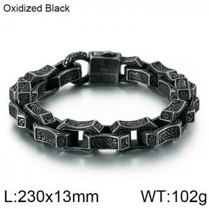 Stainless Steel Bracelet(Men) - KB118451-BDJX
