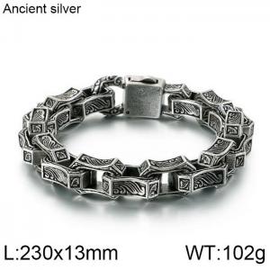 Stainless Steel Bracelet(Men) - KB118462-BDJX