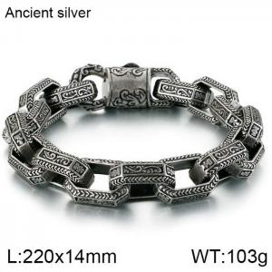 Stainless Steel Bracelet(Men) - KB118463-BDJX