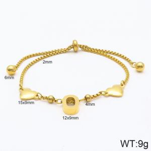 Stainless Steel Gold-plating Bracelet - KB118916-Z