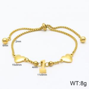 Stainless Steel Gold-plating Bracelet - KB118918-Z