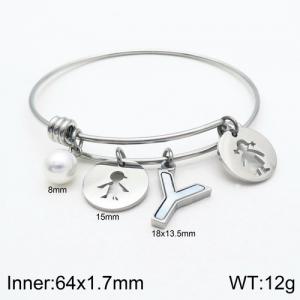 Stainless Steel Bangle - KB119045-Z