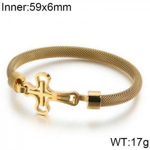 Stainless Steel Gold-plating Bangle - KB119201-KFC