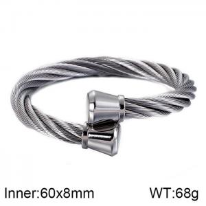 Stainless Steel Wire Bangle - KB119205-KFC