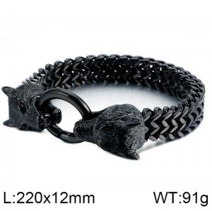 Stainless Steel Black-plating Bracelet - KB119254-BDJX