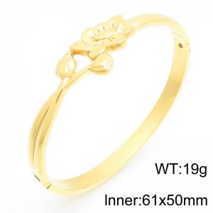 Stainless Steel Gold-plating Bangle - KB119412-SP