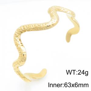 Stainless Steel Gold-plating Bangle - KB119415-SP