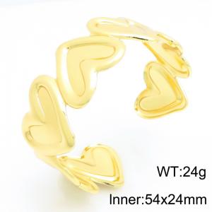 Stainless Steel Gold-plating Bangle - KB119416-SP