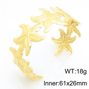Stainless Steel Gold-plating Bangle - KB119417-SP