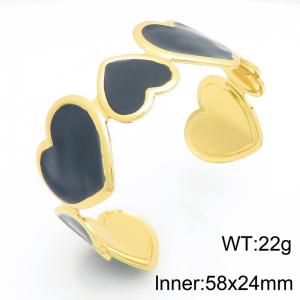 Stainless Steel Gold-plating Bangle - KB119418-SP