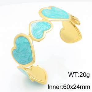 Stainless Steel Gold-plating Bangle - KB119419-SP