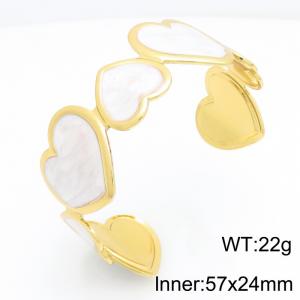 Stainless Steel Gold-plating Bangle - KB119421-SP