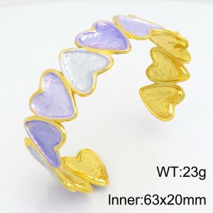 Stainless Steel Gold-plating Bangle - KB119422-SP