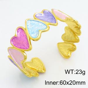 Stainless Steel Gold-plating Bangle - KB119423-SP