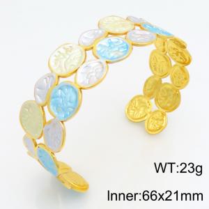 Stainless Steel Gold-plating Bangle - KB119424-SP