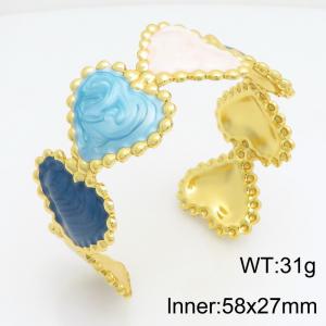 Stainless Steel Gold-plating Bangle - KB119426-SP