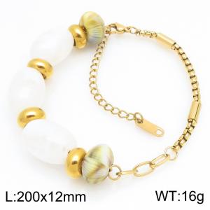 Stainless Steel Gold-plating Bracelet - KB119430-SP