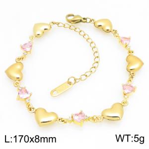 Stainless Steel Gold-plating Bracelet - KB119435-SP