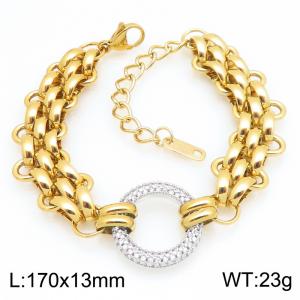 Stainless Steel Gold-plating Bracelet - KB119436-SP