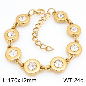 Stainless Steel Gold-plating Bracelet - KB119437-SP