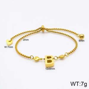 Stainless Steel Gold-plating Bracelet - KB119505-Z