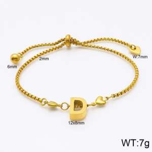 Stainless Steel Gold-plating Bracelet - KB119509-Z