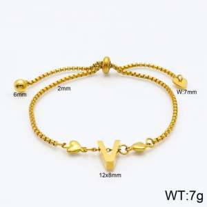 Stainless Steel Gold-plating Bracelet - KB119545-Z